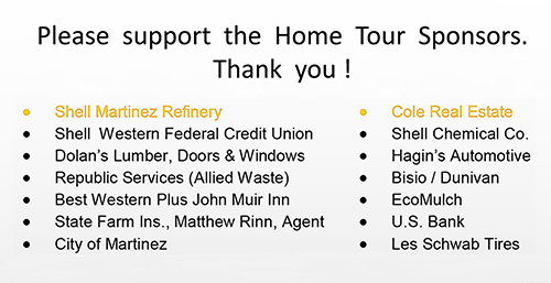 Thanks to the sponsors who make the Historic Home Tour in Martinez possible.